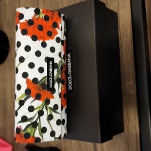 Dolce and Gabbana flowered eyeglass case